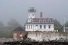 Rose Island Lighthouse in Newport's Fog